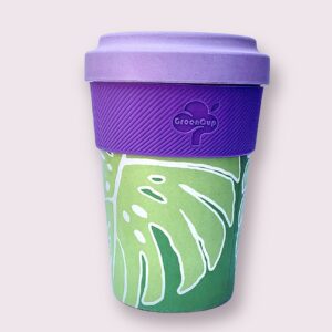 Eco bamboo purple coffee cup
