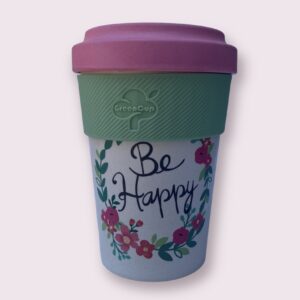 Eco bamboo pink coffee cup