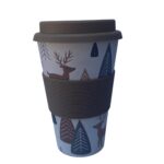 Eco bamboo brown coffee cup