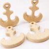 Wooden anchor teether toy 1pc
