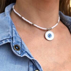 Evil Eye Handmade Choker Necklace 16