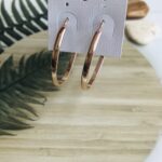 Rose Gold Circle Earrings