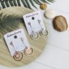 Stud Drop Clock Rings Earrings