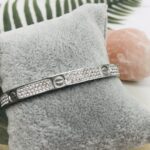 Silver Bracelet with Silver Rhinestones