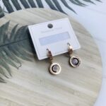 Rose Gold Clock Drop Earrings 16