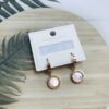 Rose Gold Clock Drop Earrings 14