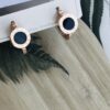 Rose Gold Clock Drop Earrings 19