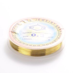 0.3mm Gold-Plated Copper Jewelry Wire 20m