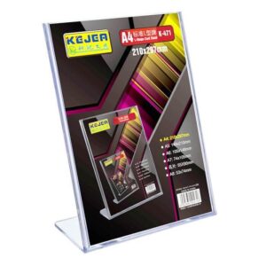 A4 Clear Acrylic L-Shape Display Stand