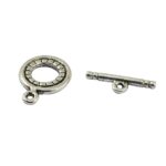 Small Silver Ring Toggle Clasps 2pcs