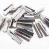 Silver Ribbon Crimp Clamp Ends 6pcs