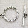 Silver Tree Bark Toggle Clasps 2pcs