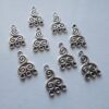 3 Hole Silver Spirals Earring Pendant 2pcs