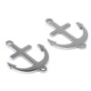 Silver Anchor Connector Charms 2pcs