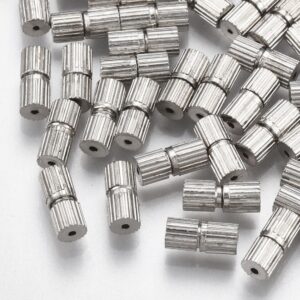 Silver Barrel Screw Clasps 6pcs