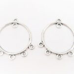 Silver Chandelier Earring Pendant 2pcs
