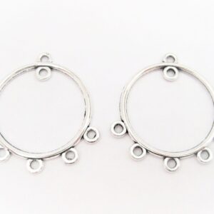 Silver Chandelier Earring Pendant 2pcs